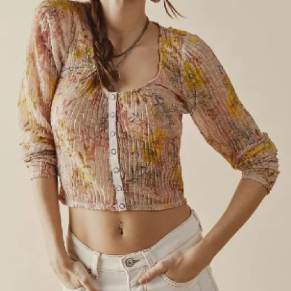 FREE PEOPLE × REVOLVE Angelina Pink Floral Lace Top Blogger Favorite  Medium NWT